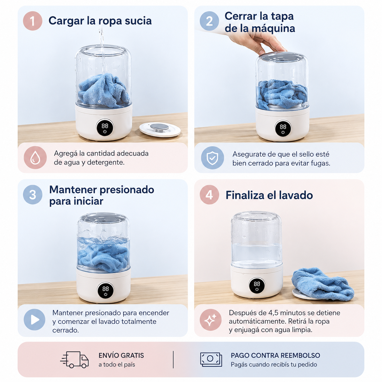 MiniWash™-Simplifica tu rutina.