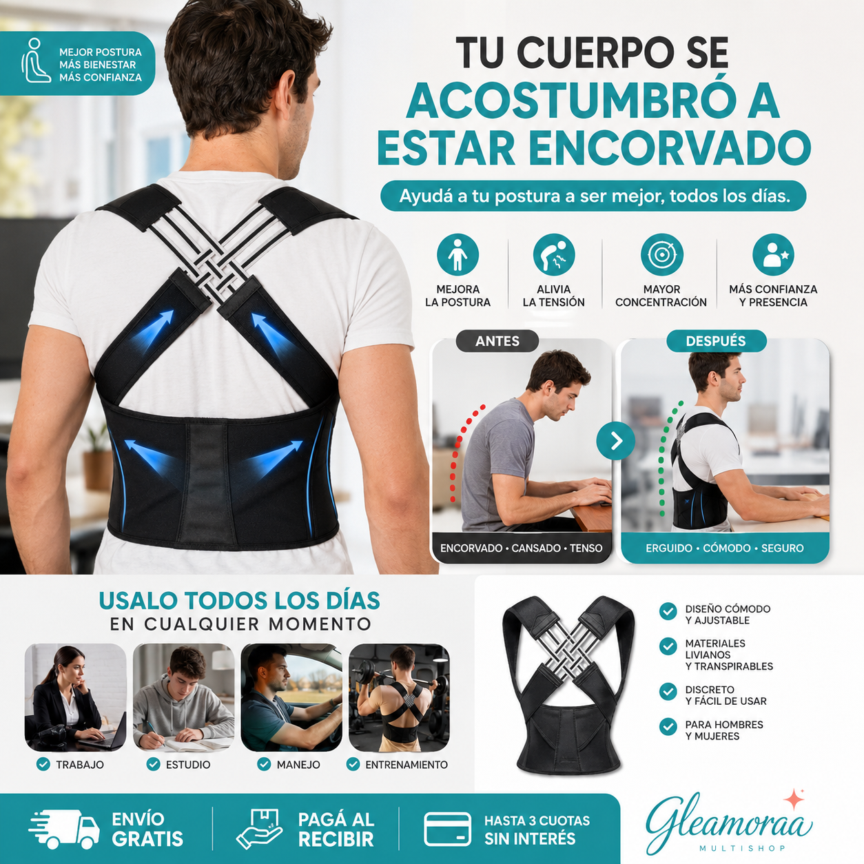 PostureFlex™Corrector de Postura Pro