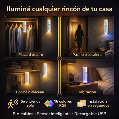 LumiSen™ 3x1 Iluminá cualquier rincón sin cables ni instalación