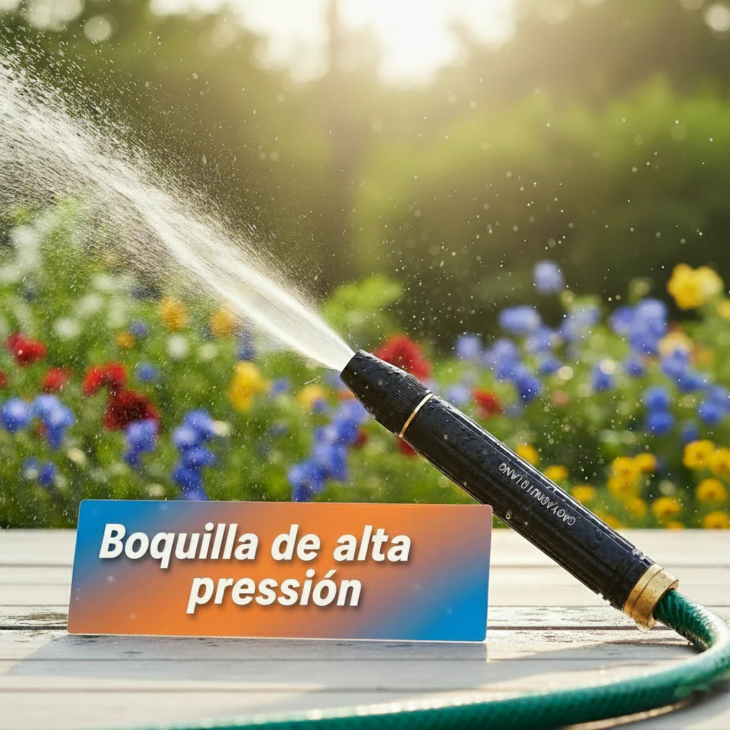 Boquilla de alta presión™: convierte cualquier manguera en una hidrolavadora al instante