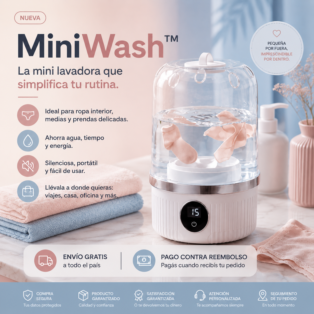 MiniWash™-Simplifica tu rutina.