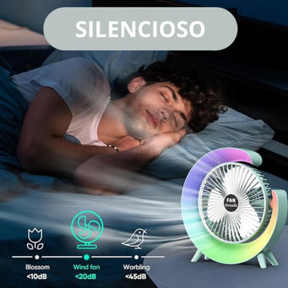 Ventilador Lampara RGB de escritorio