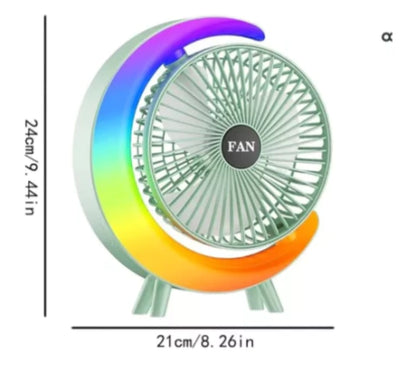Ventilador Lampara RGB de escritorio