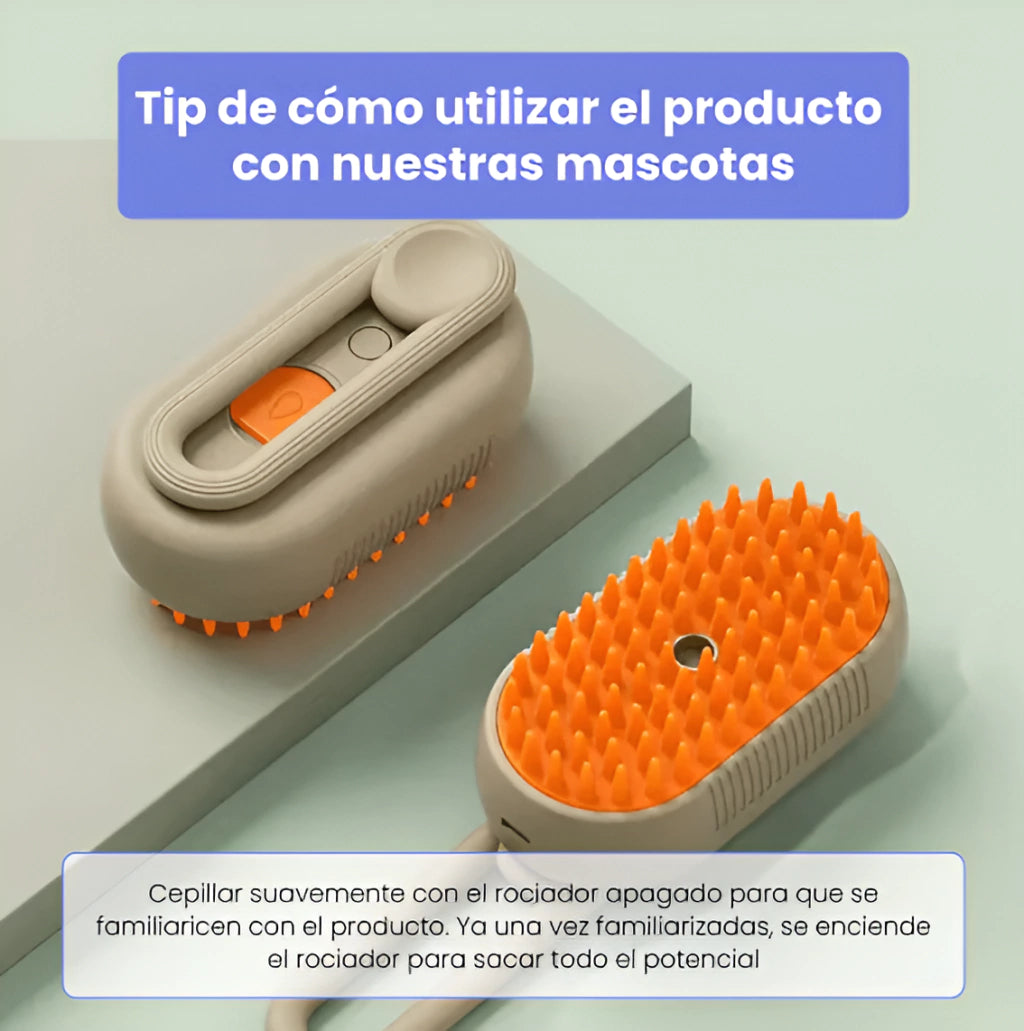 CEPILLO QUITAPELOS A VAPOR" MASCOTAS LIMPIAS"