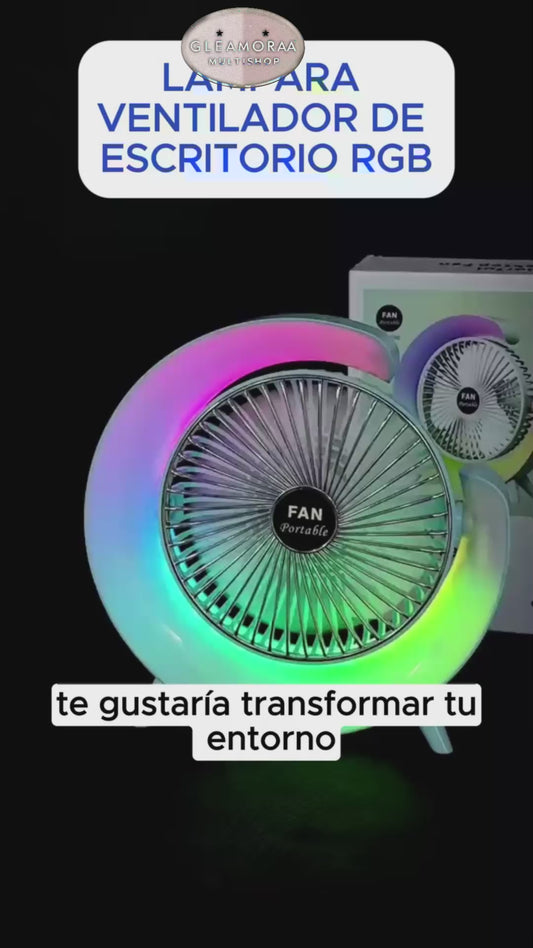 Ventilador Lampara RGB de escritorio