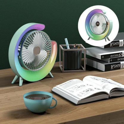 Ventilador Lampara RGB de escritorio